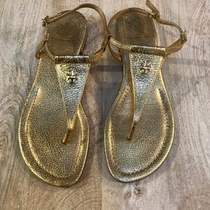 Tory Burch Gold Thong Sandal